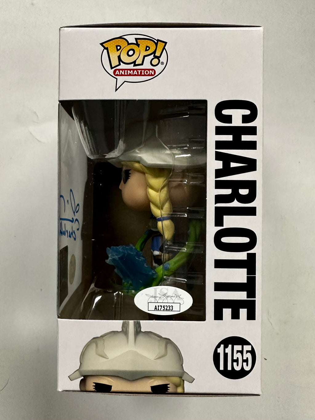 Colleen Clinkenbeard Signed Black Clover Charlotte Funko Pop! #1155 Glow Exclusive With JSA COA