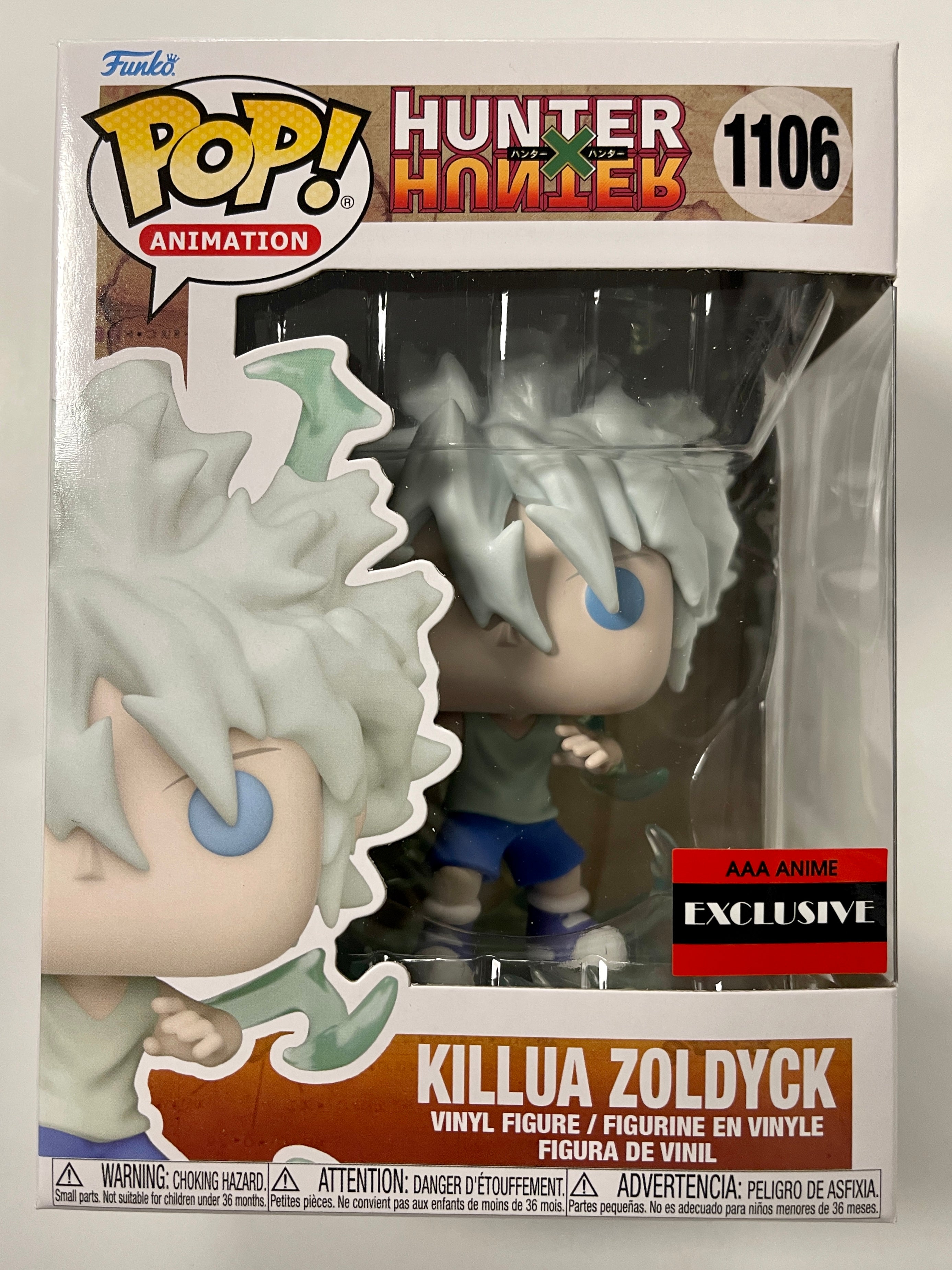Funko Pop! Animation Killua Zoldyck #1106 Hunter X Hunter 2022 AAA Anime Exclusive
