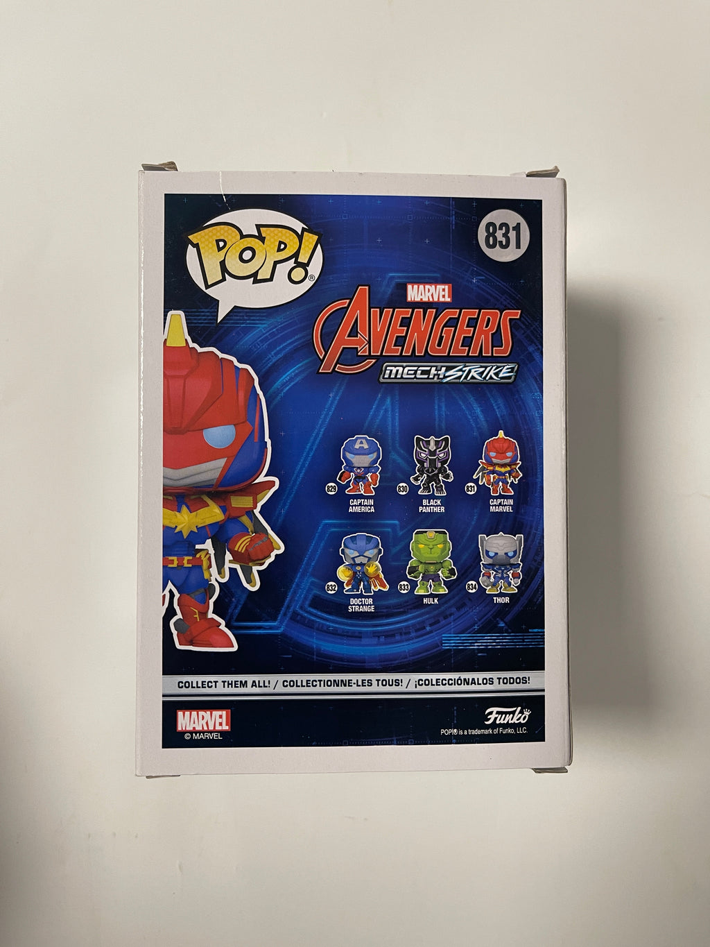 Funko Pop! Marvel Captain Marvel #831 Avengers MechStrike 2021 Box Dmg