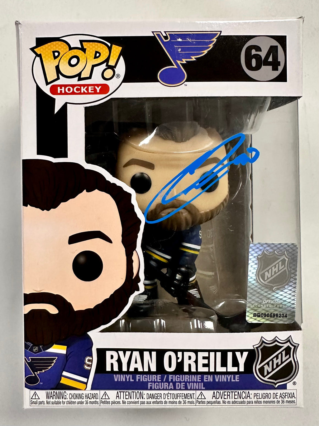 Ryan O’Reilly Signed St Louis Blues Funko Pop! #64 With JSA COA NHL Hockey