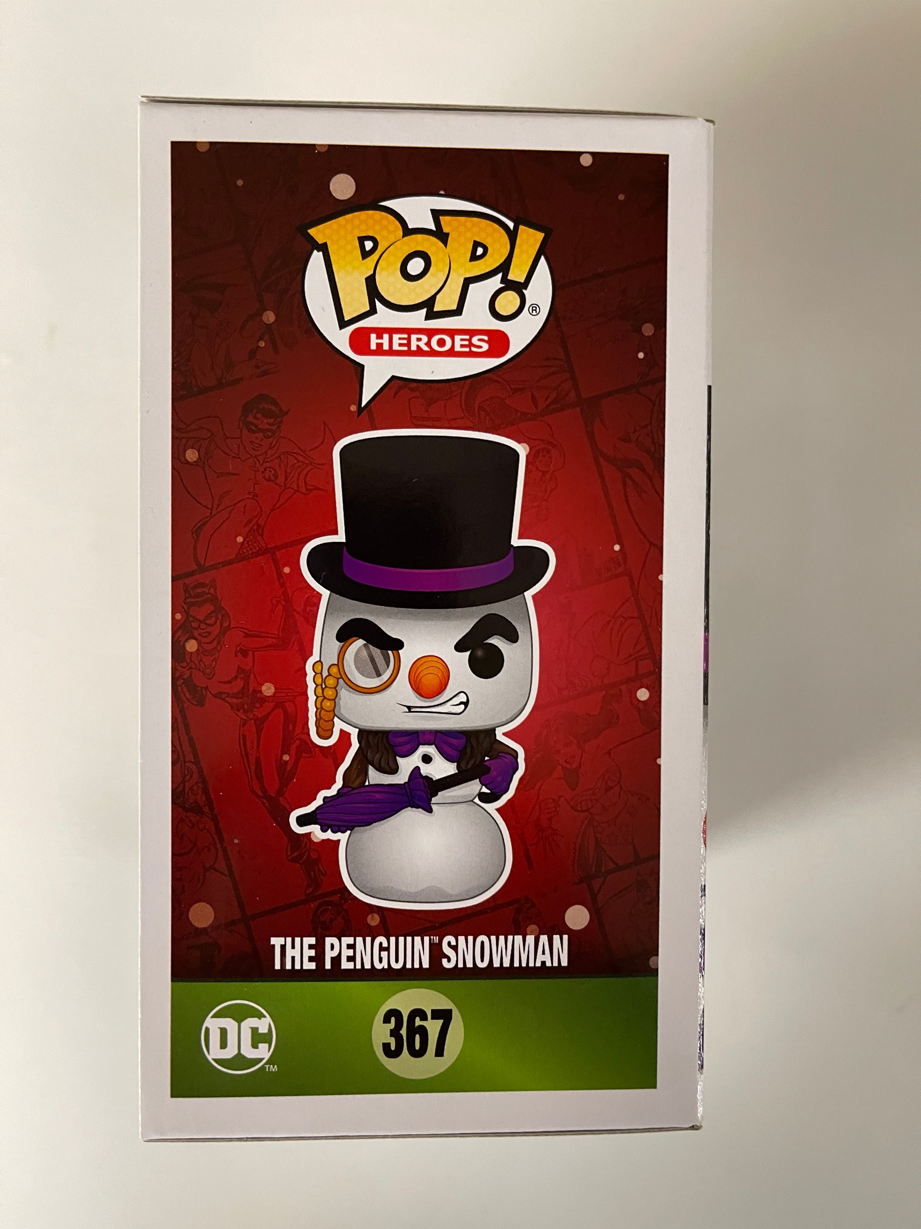 Funko Pop! DC Heroes The Penguin Snowman #367 Hot Topic Holiday Vaulted Exclusive