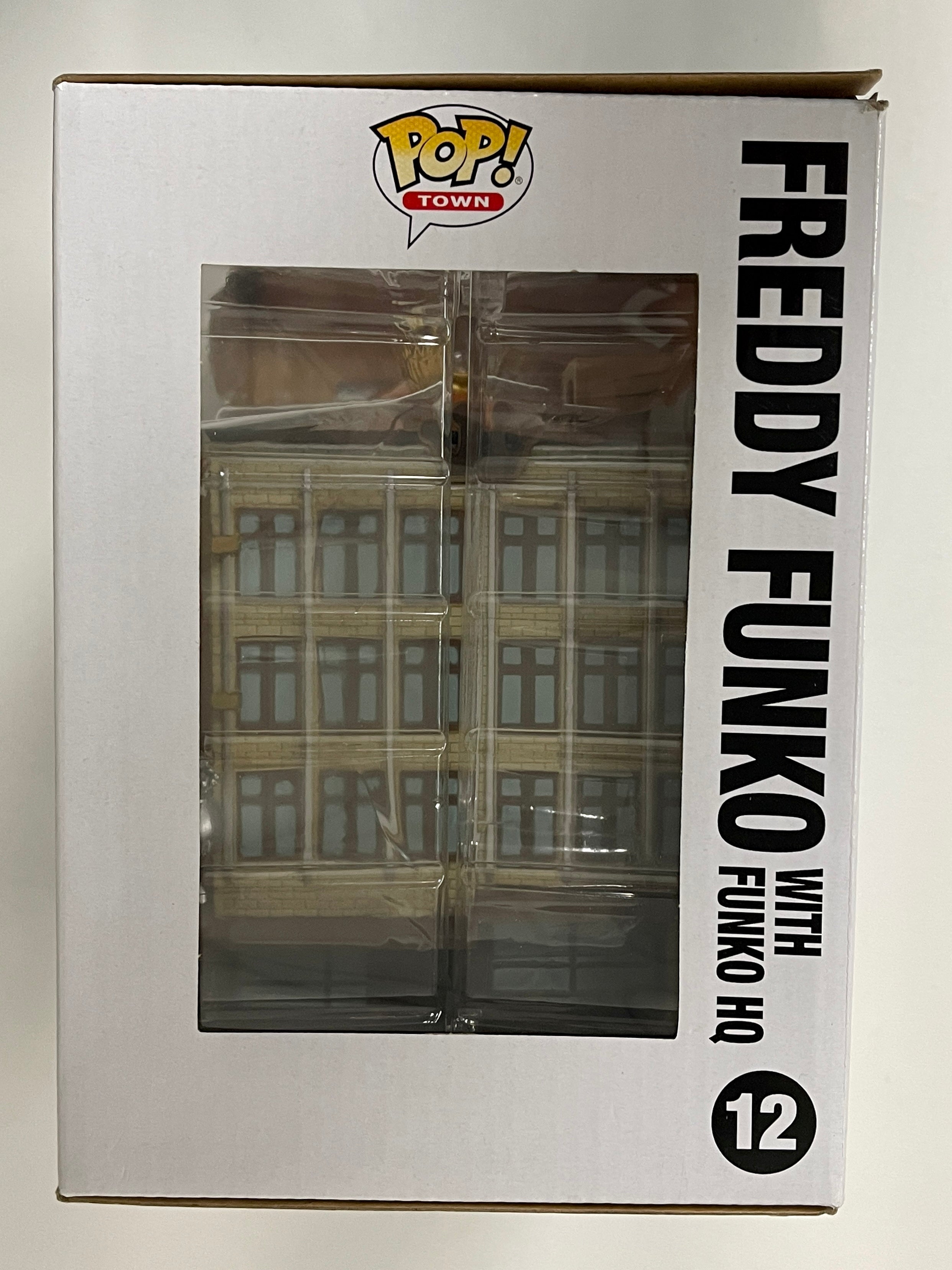 Funko Pop! Town Freddy Funko with Headquarters HQ #12 ECCC 2020 Spring Con Exclusive Box Dmg