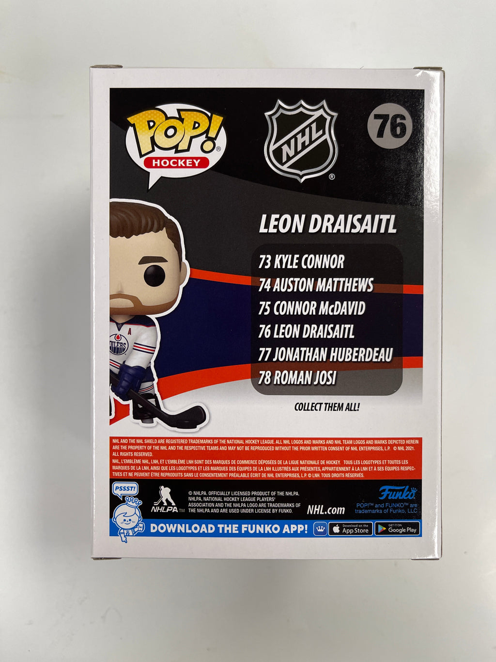 Funko Pop! Hockey Forward Leon Draisaitl #76 NHL Edmonton Oilers 2021