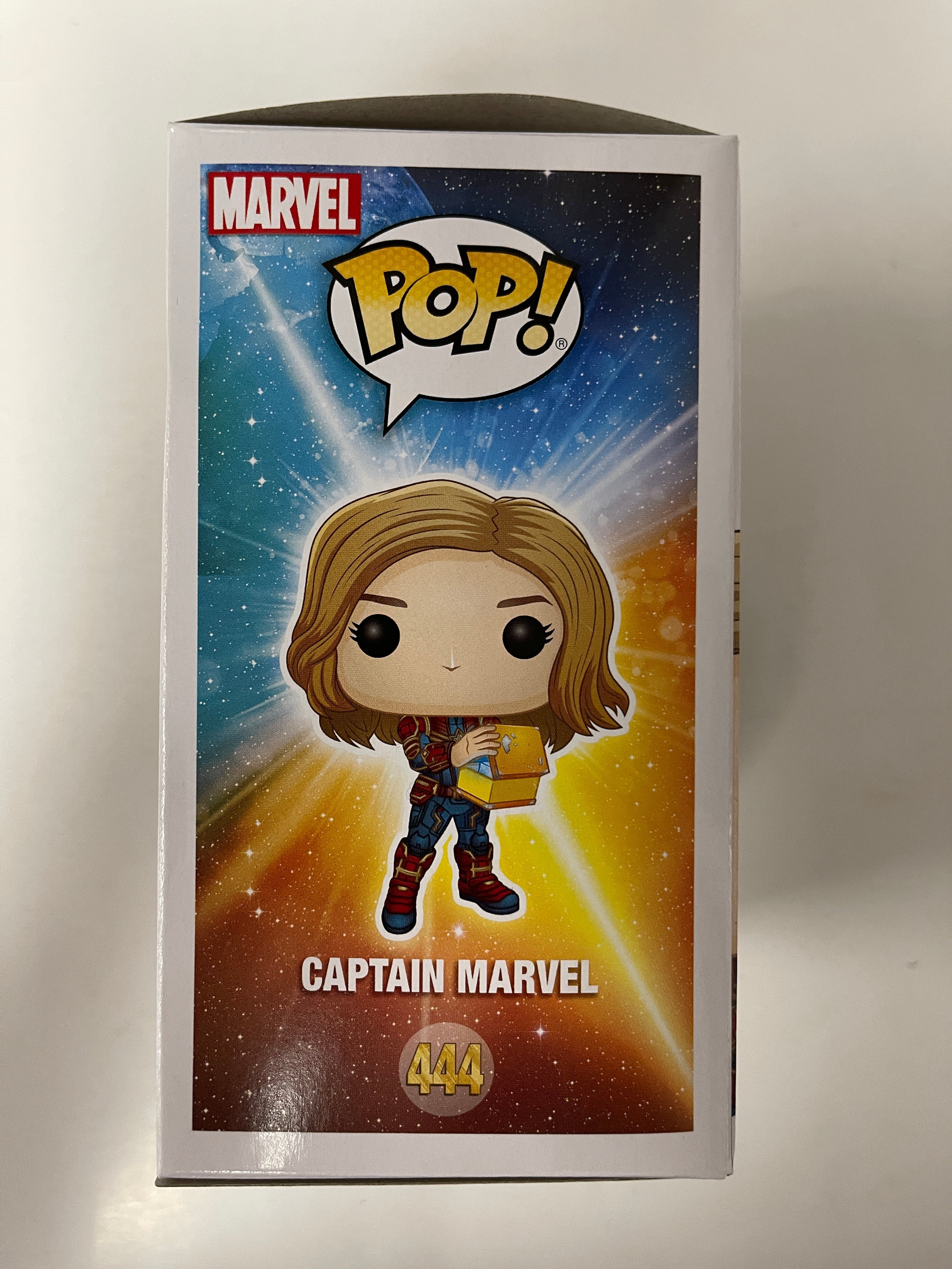 Funko Pop! Marvel Captain Marvel With Lunchbox #444 Glow In The Dark 2019 Box Dmg