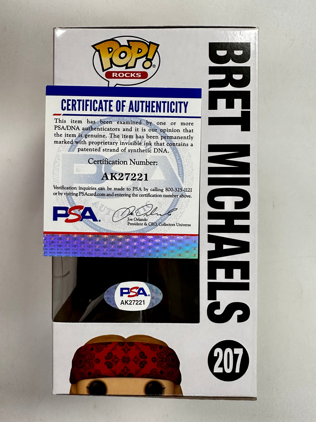 Bret Michaels Signed Autographed Poison Funko Pop! #207 With PSA/DNA COA