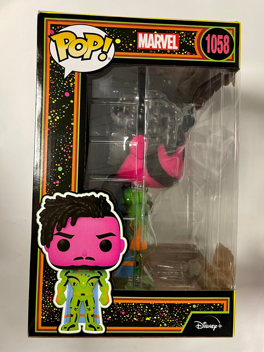 Funko Pop! Marvel 10” Black Light Infinity Killmonger #1058 What If? Exclusive