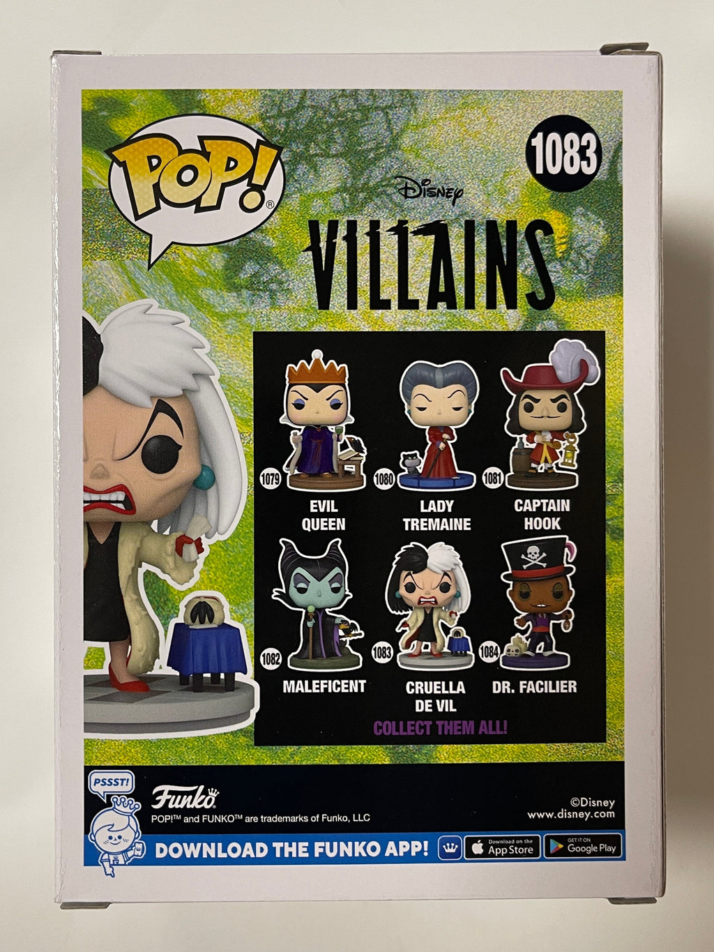 Funko Pop! Disney Cruella De Vil #1083 Ultimate Villains 101 Dalmatians 2022