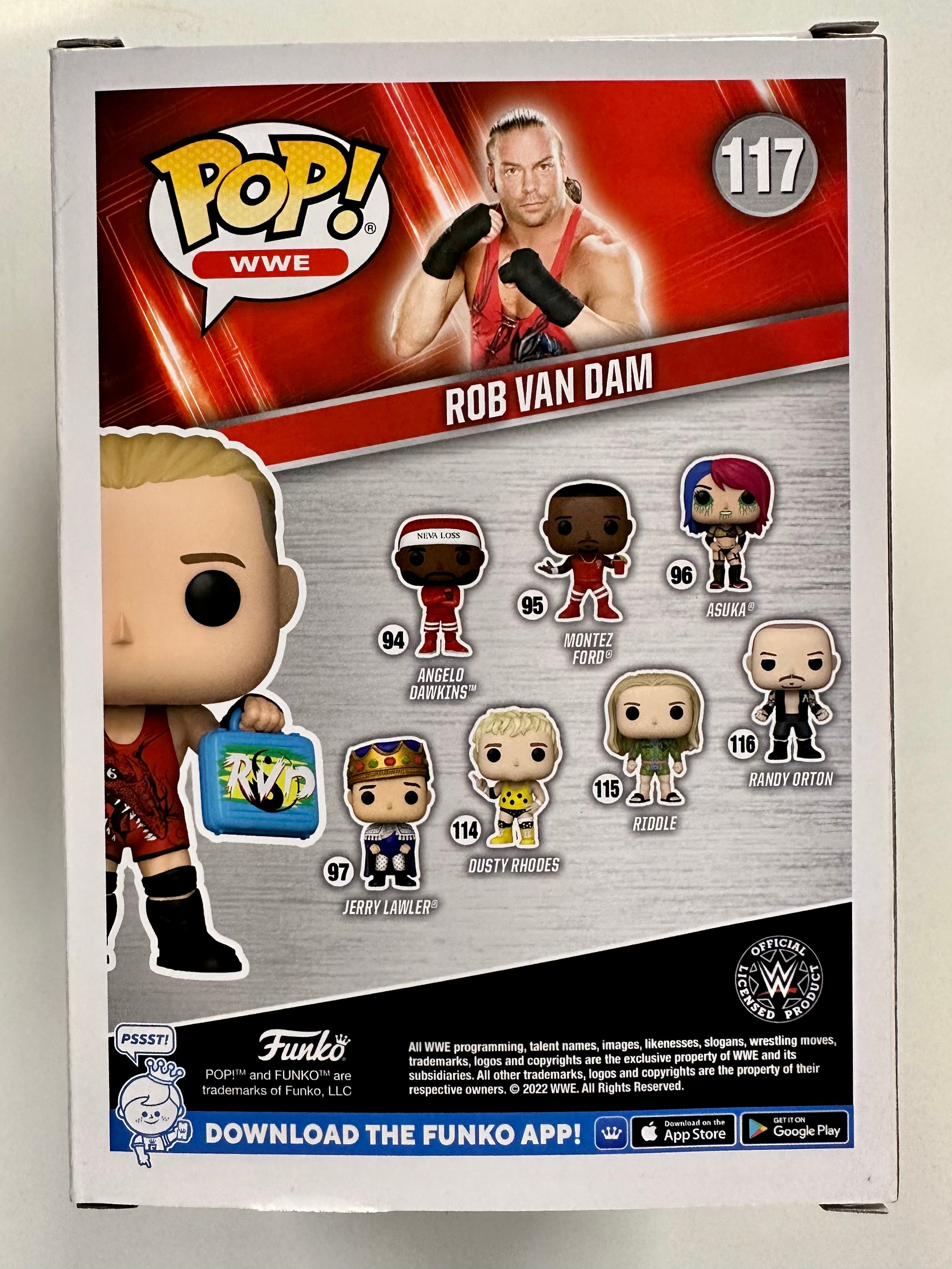 Rob Van Dam Signed WWE Wrestling Funko Pop! & Pin Money in the Bank Exclusive #117 With JSA COA