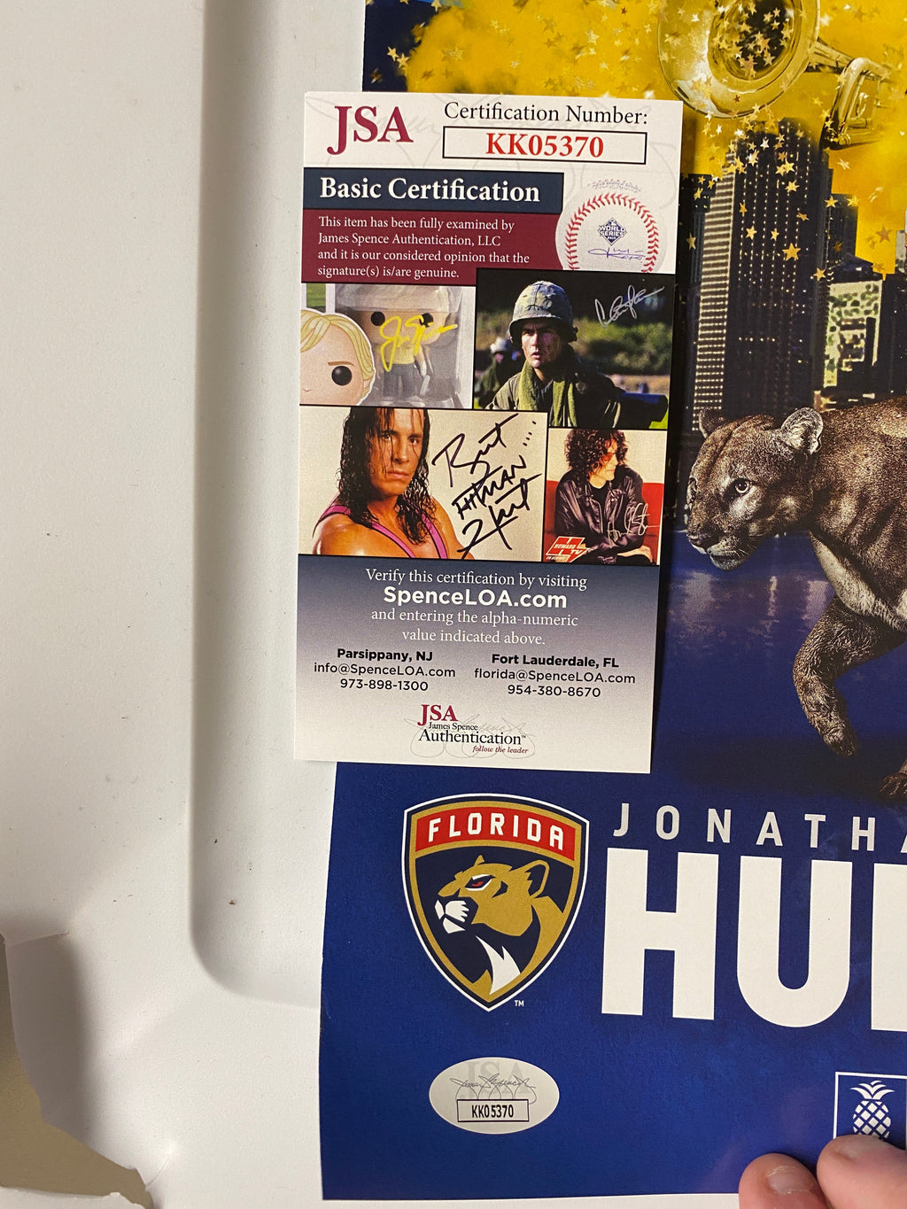 Jonathan Huberdeau signed Florida Panthers 11x17 All-Star Poster with JSA COA