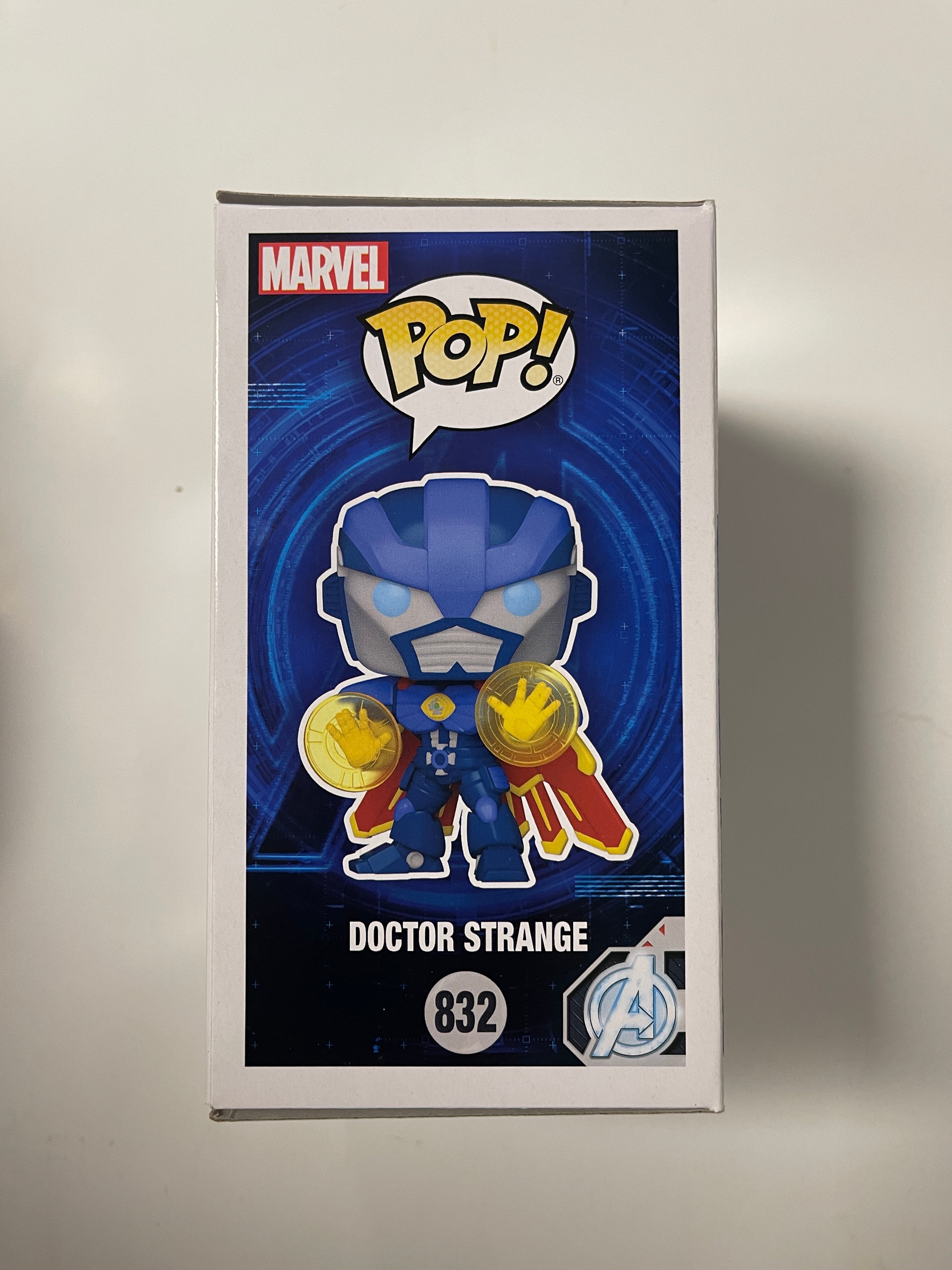 Funko Pop! Marvel Doctor Strange #832 Avengers MechStrike 2021 Box Dmg