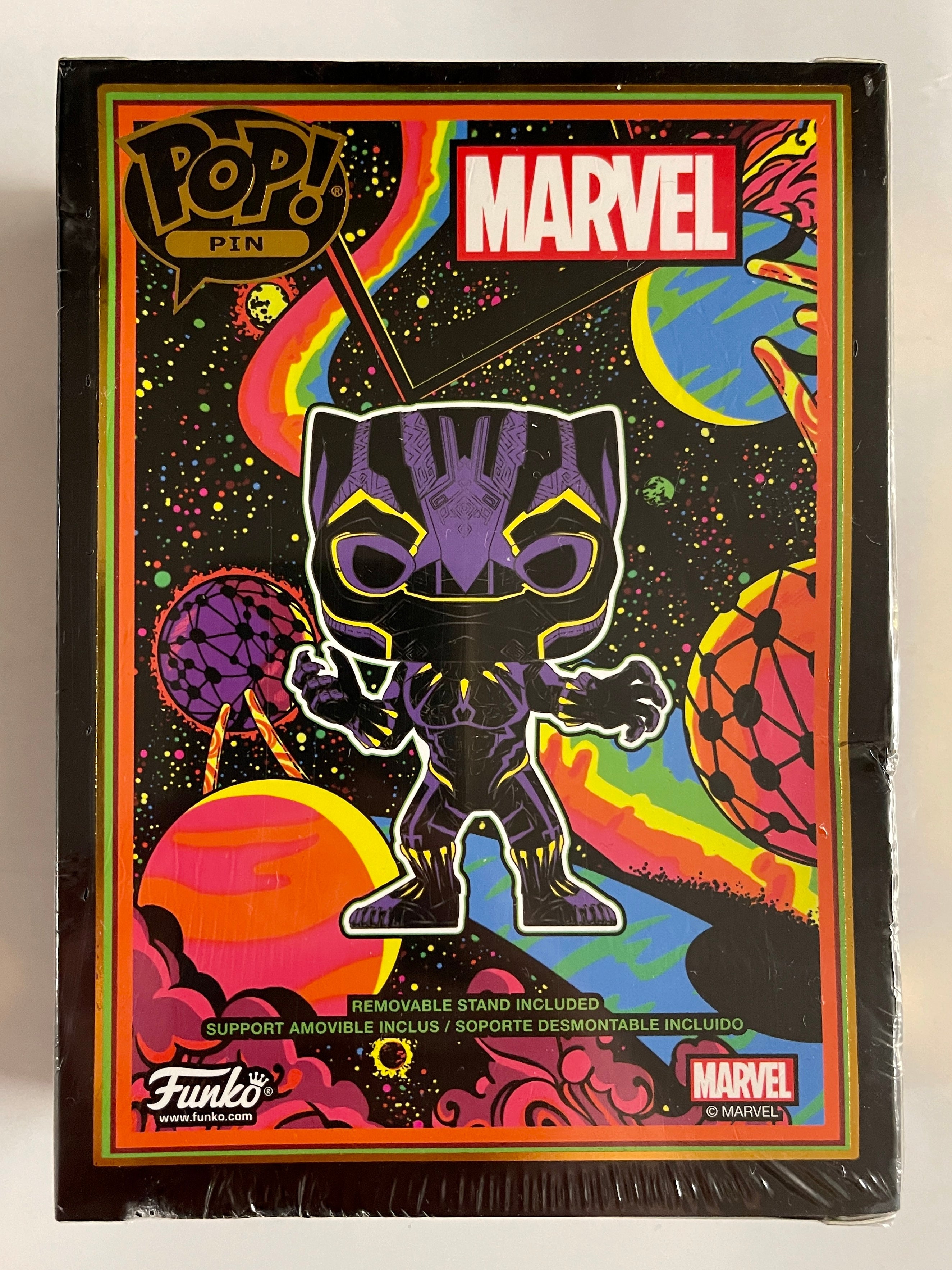 Funko Pop! Pin Marvel Black Light Black Panther Target Exclusive GITD