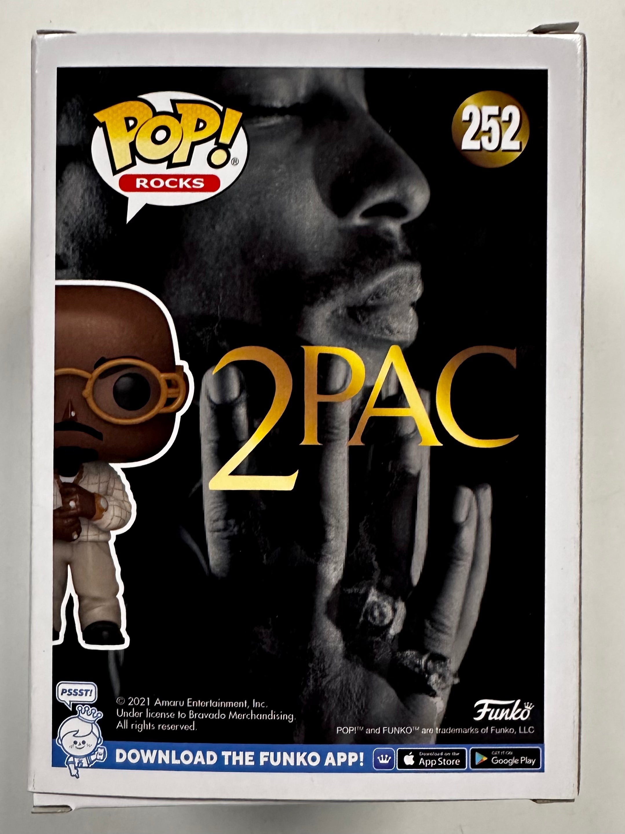 Funko Pop! Rocks Tupac Shakur #252 2Pac 2022 Makaveli Rapper Poet West Coast