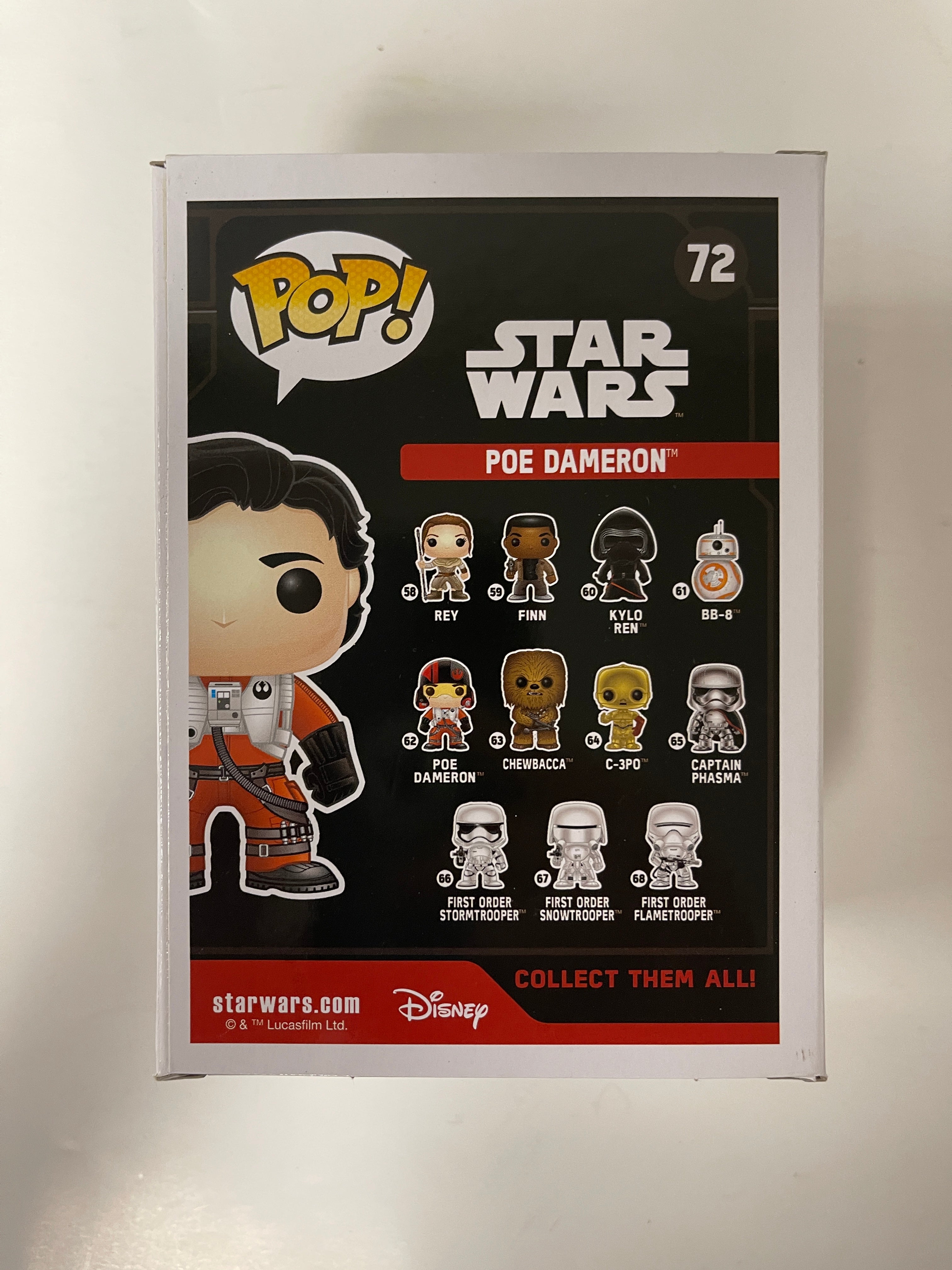 Funko Pop! Star Wars Poe Dameron #72 The Force Awakens Walmart 2015 Vaulted Exclusive