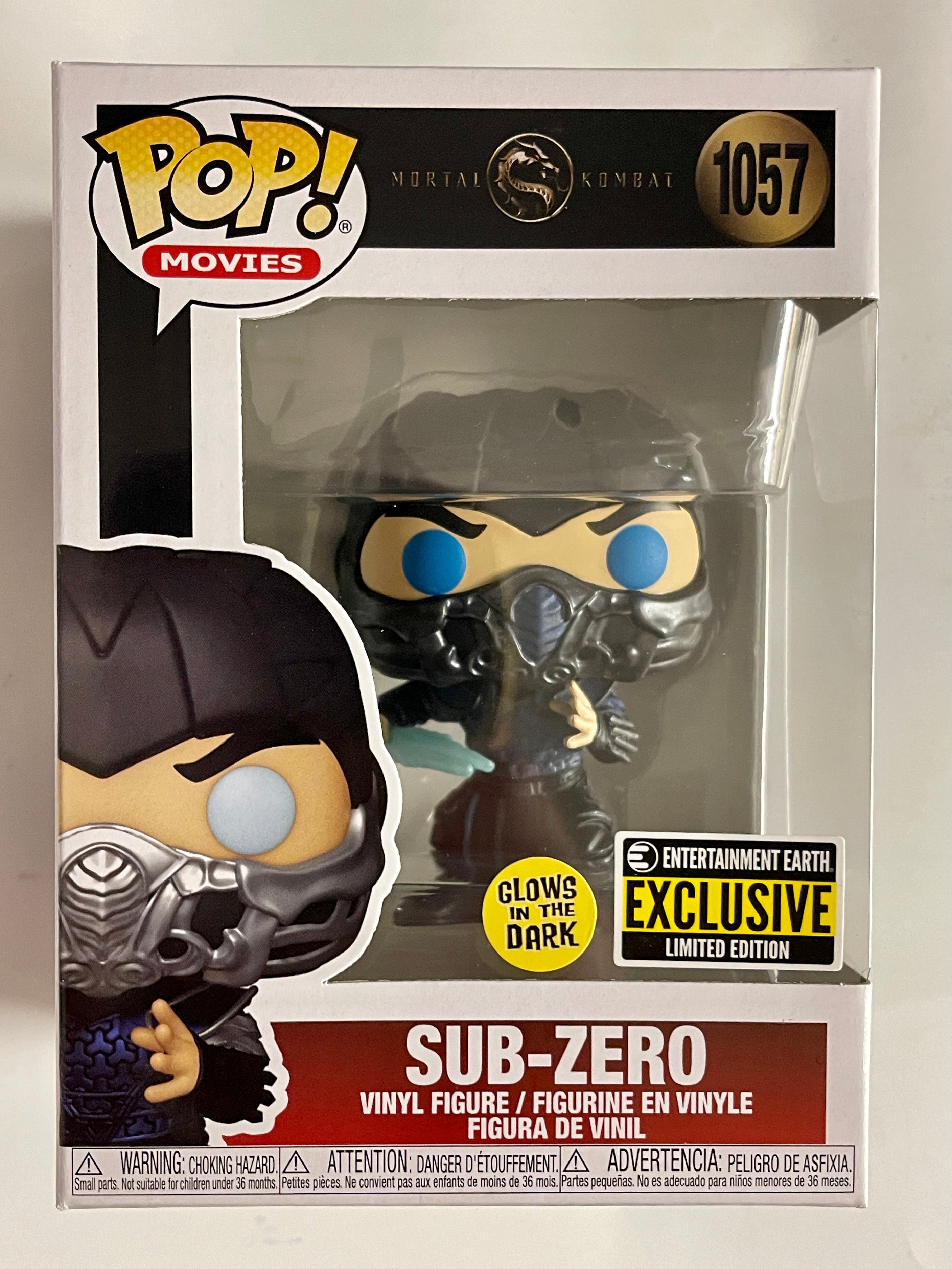 Funko Pop! Movies Mortal Kombat Sub-Zero #1057 Glow in the Dark EE Exclusive