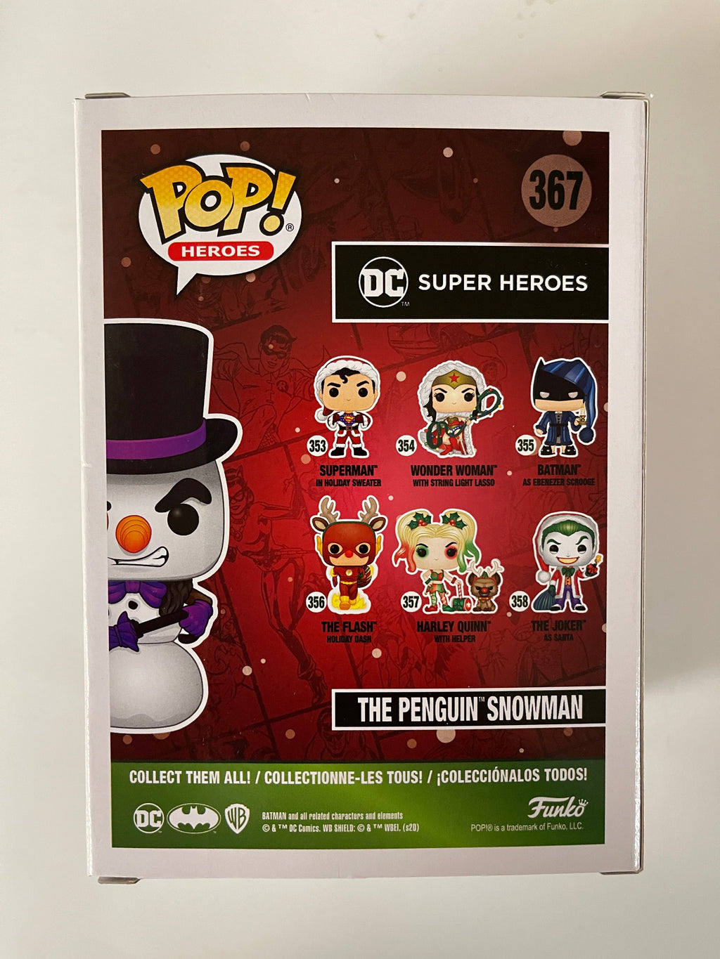 Funko Pop! DC Heroes The Penguin Snowman #367 Hot Topic Holiday Vaulted Exclusive