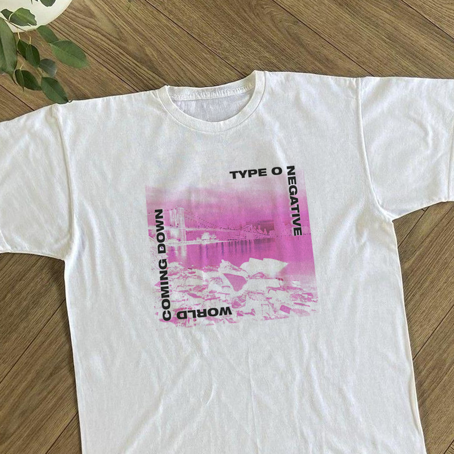 Type O Negative 'World Coming Down' Vintage Washed White Tee