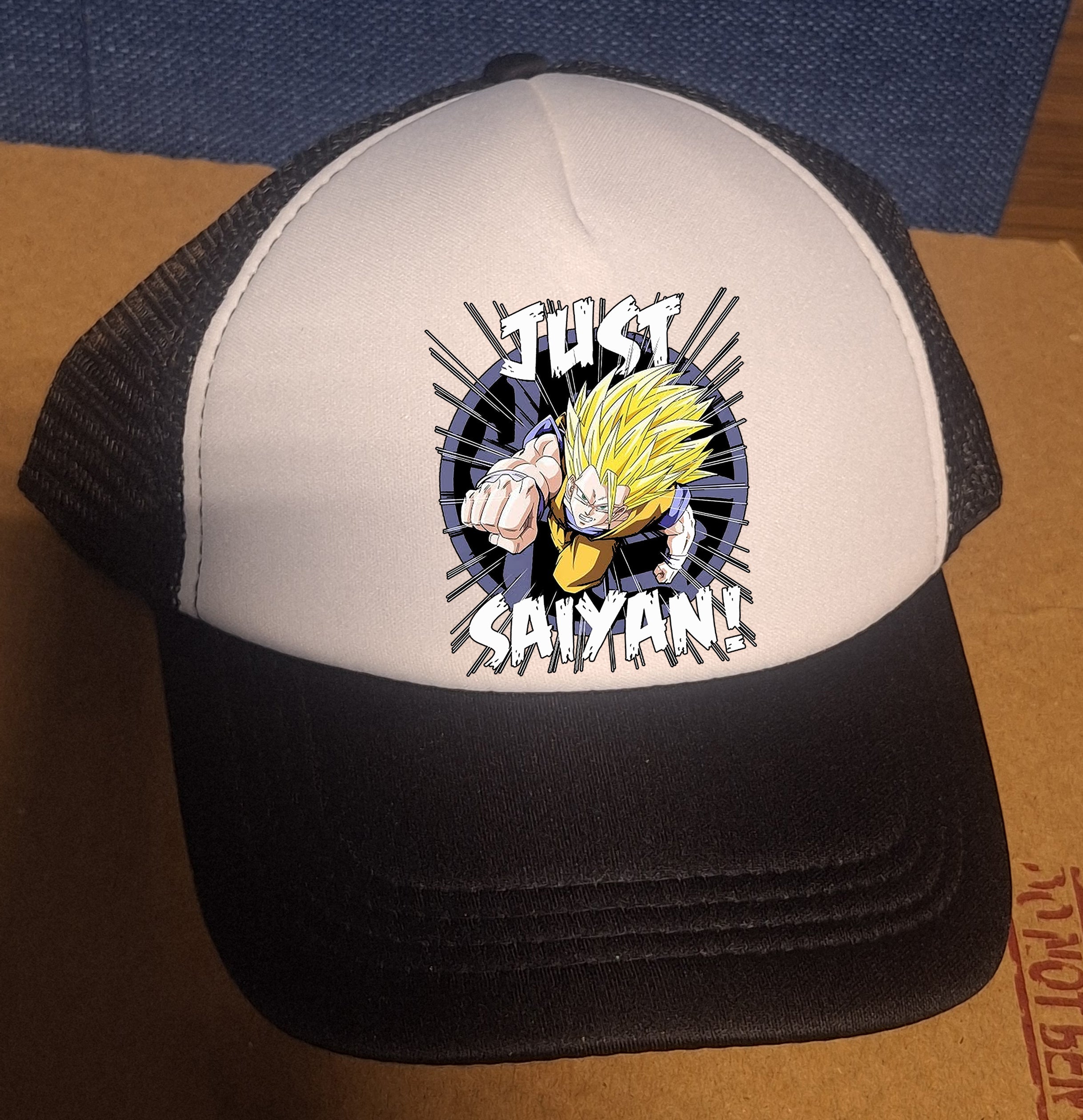 Adjustable Trucker Baseball Cap Just Saiyan Dragonball Z