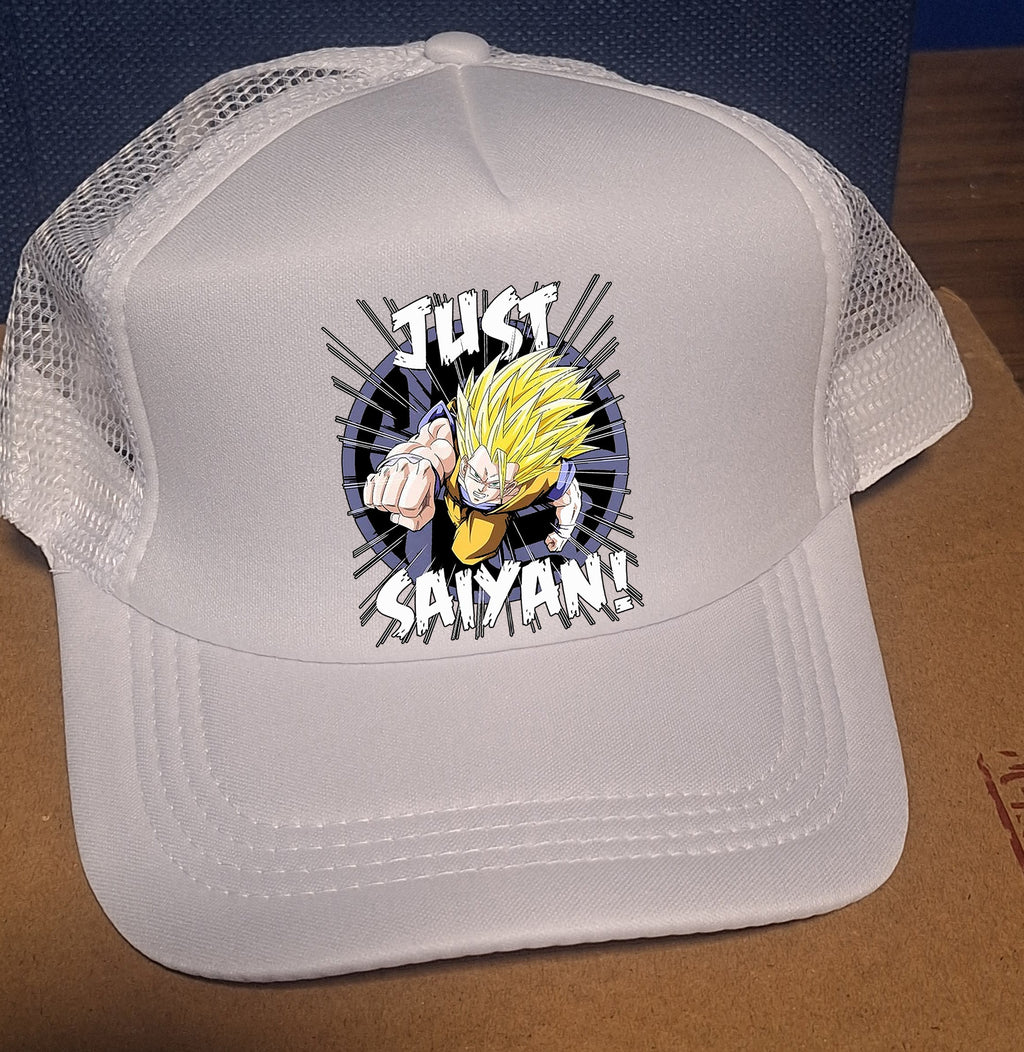 Adjustable Trucker Baseball Cap Just Saiyan Dragonball Z
