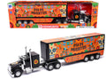 Kenworth W900 Truck Black with Graphics and Dry Van Trailer "Dia De Muertos" 1/32 Diecast Model by New Ray  free shipping USA