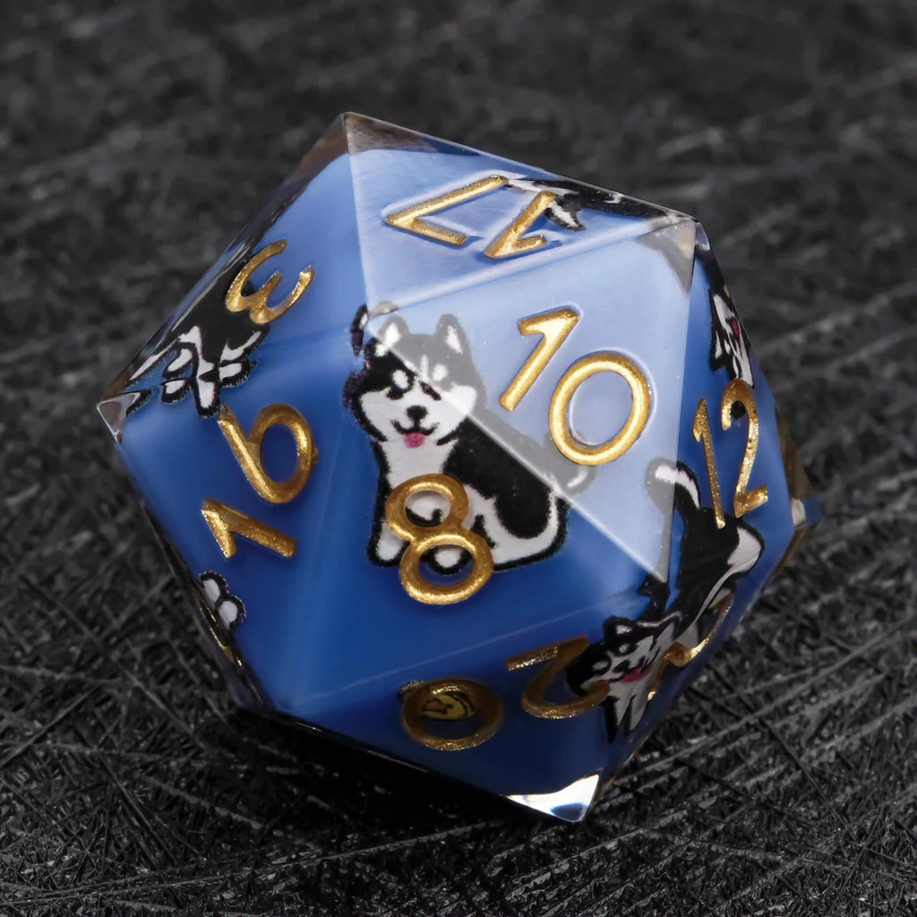 Kickstarter Dice – Canine Legends Husky Resin DND Dice Set | Adventure Dice