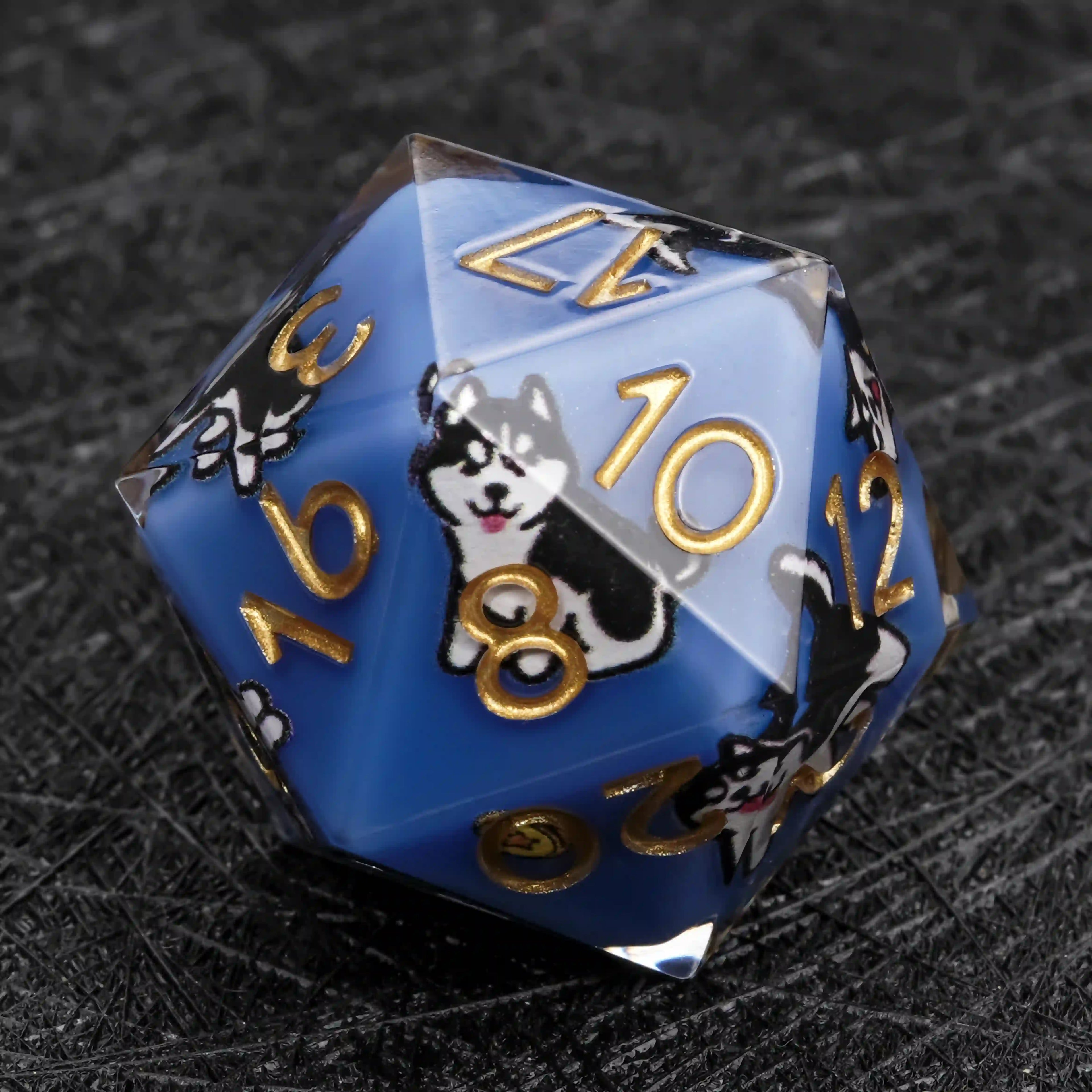 Kickstarter Dice – Canine Legends Husky Resin DND Dice Set | Adventure Dice