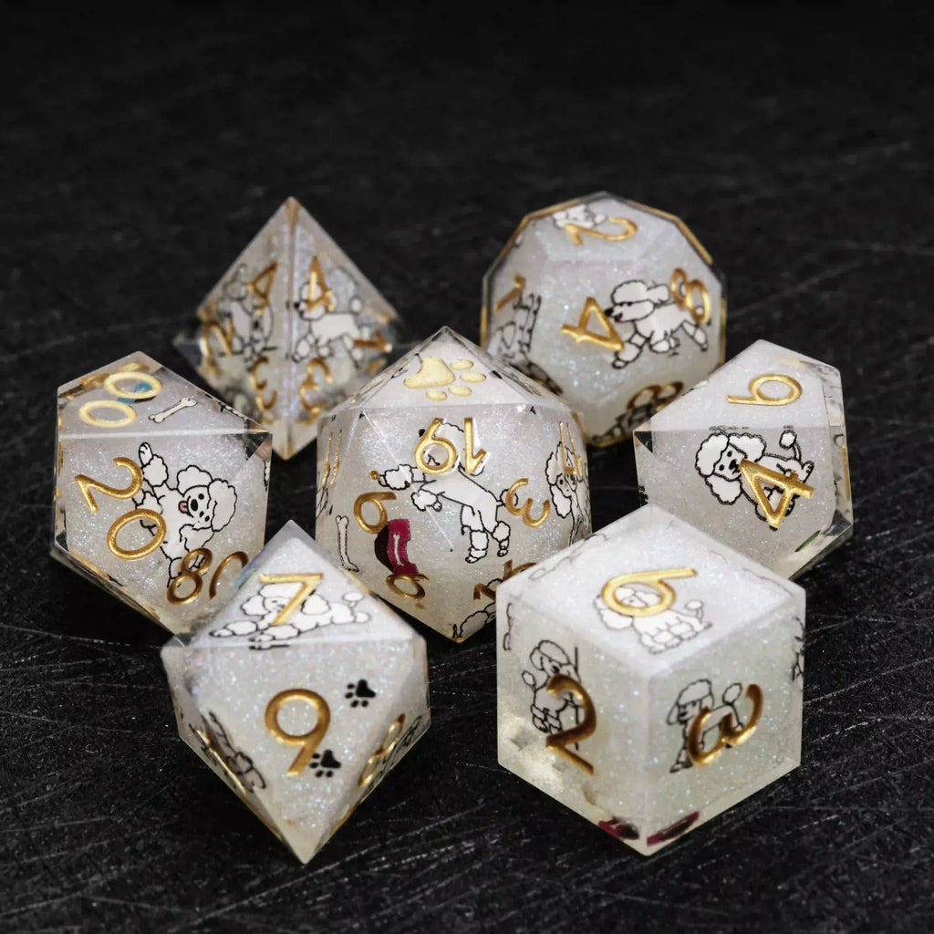 Kickstarter Dice – Canine Legends Poodle Resin DND Dice Set | Guardian Dice