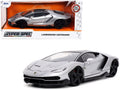 Lamborghini Centenario Gray Metallic with Black Top "Hyper-Spec" Series 1/24 Diecast Model Car by Jada  free shipping USA