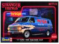Level 3 Model Kit 1977 GMC "WSQK Squawk" Van "Stranger Things" (2016-2025) TV Series 1/25 Scale Model by Revell  free shipping USA
