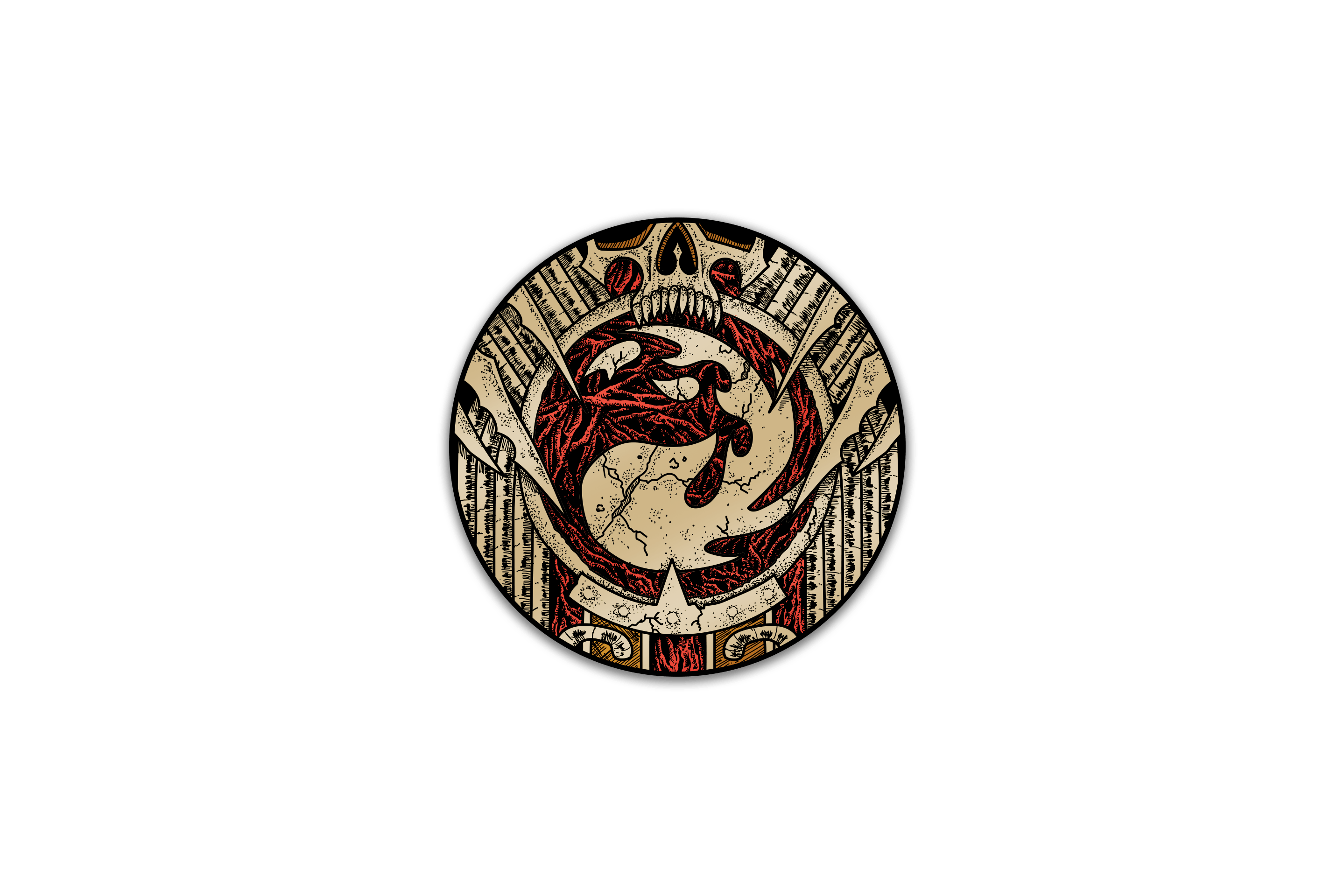 Magic: The Gathering - Infect Mountain Pin