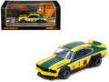 Mazda RX-3 Savanna RHD (Right Hand Drive) #1 "Katayama Racing Livery" Green and Yellow Striped 1/64 Diecast Model Car by Inno Models  free shipping USA