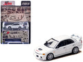 Mitsubishi Lancer RS Evolution IV RHD (Right Hand Drive) "MonStar" White "Initial D" (1995-2013) Manga "Diorama Set Series" 1/64 Diecast Model car by Hobby Japan  free shipping USA