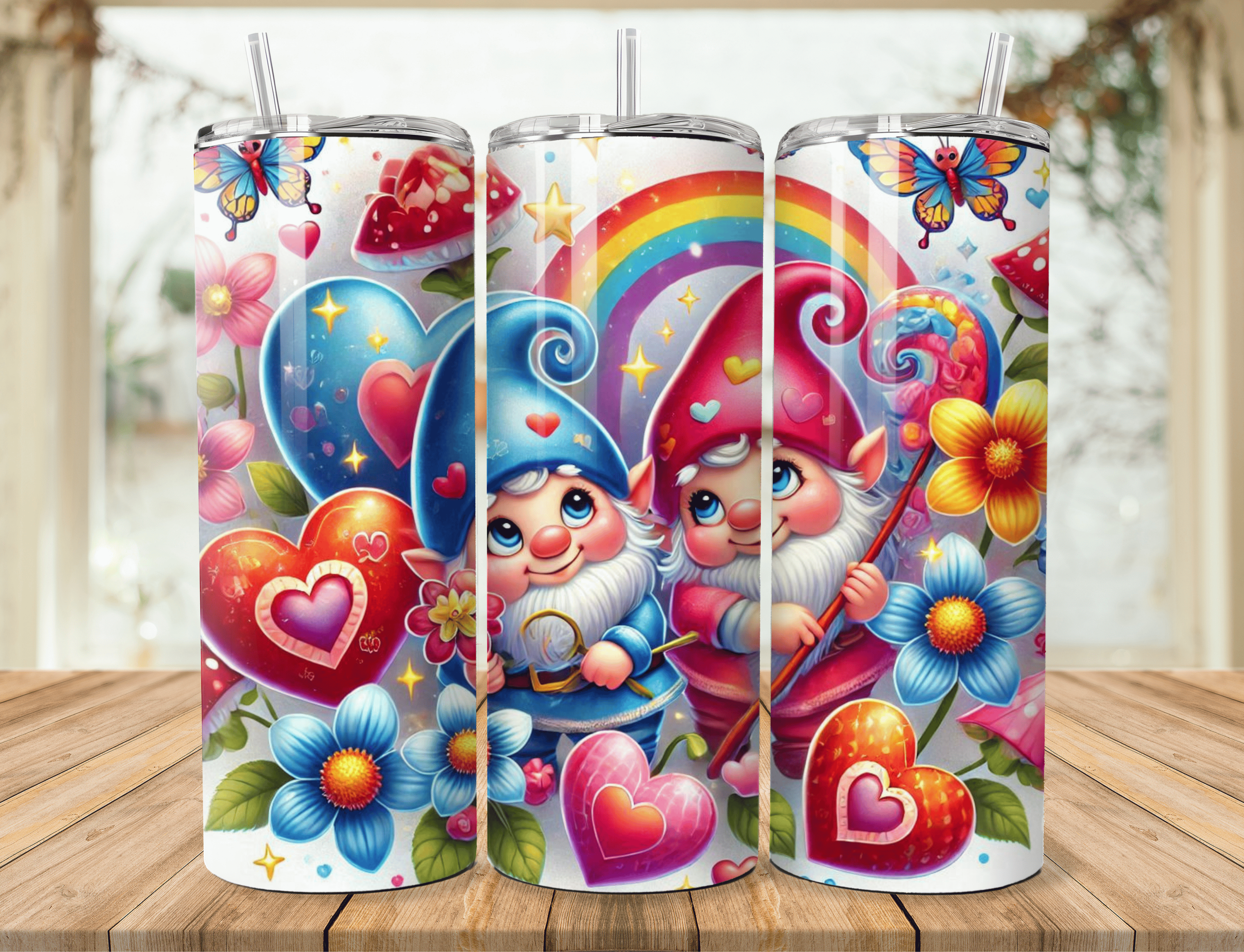 Valentine Gnomes Tumbler