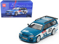 Nissan Stagea RHD (Right Hand Drive) #62 "Simon's Garage" Blue with White Sides 1/64 Diecast Model Car by Pop Race  free shipping USA