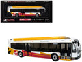 Nova Bus LFSH Hybrid Transit Bus "MTA Maryland" White with Red and Yellow Graphics "The Bus & Motorcoach Collection" Limited Edition to 504 pieces Worldwide 1/87 (HO) Diecast Model by Iconic Replicas  free shipping USA