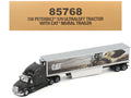 Peterbilt 579 UltraLoft Truck Tractor Black Metallic with "CAT Caterpillar" Mural Trailer "Transport Series" 1/50 Diecast Model by Diecast Masters  free shipping USA