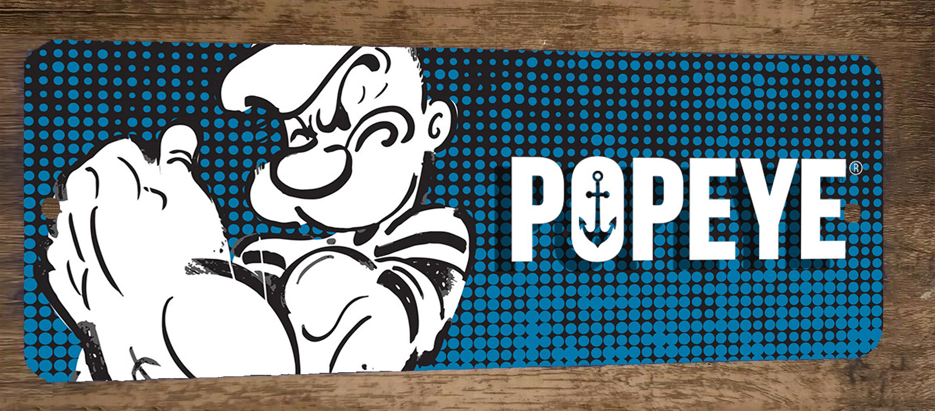 Popeye the Sailor Artwork 4x12 Misc Comics Metal Wall Sign