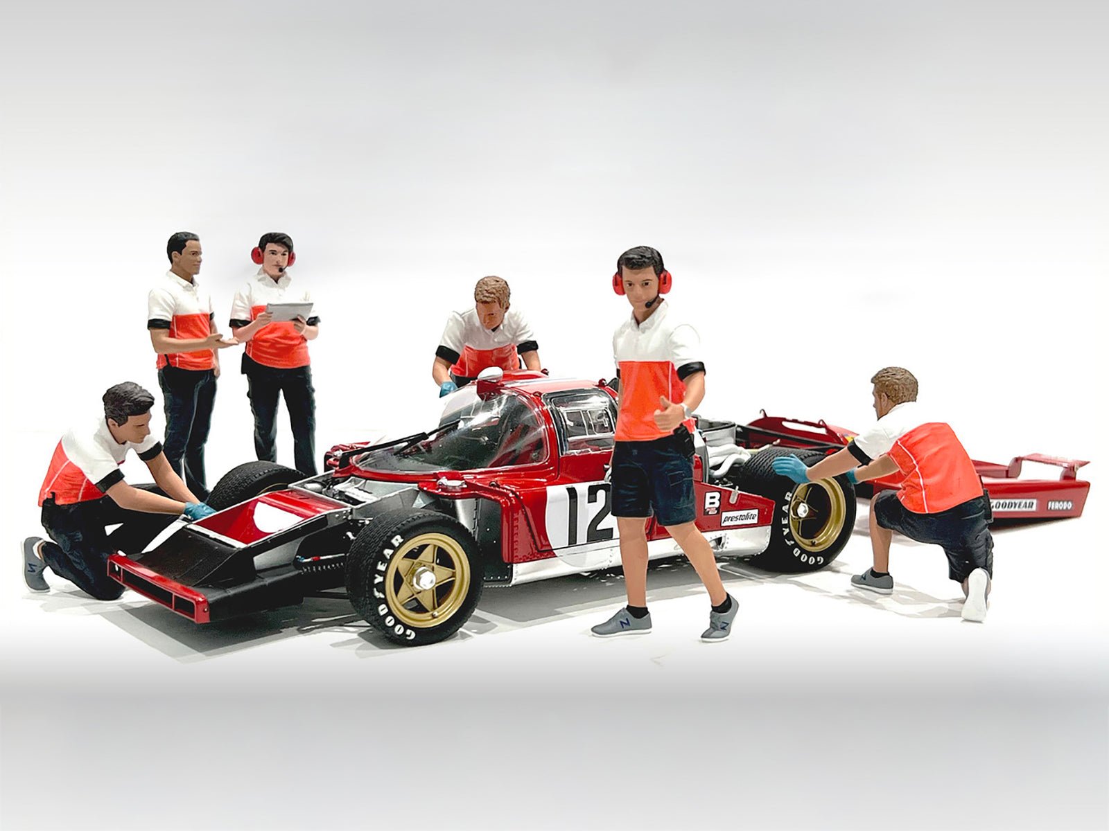 "Race Crew" 6 piece Figure Set for 1/18 scale models by American Diorama  free shipping USA