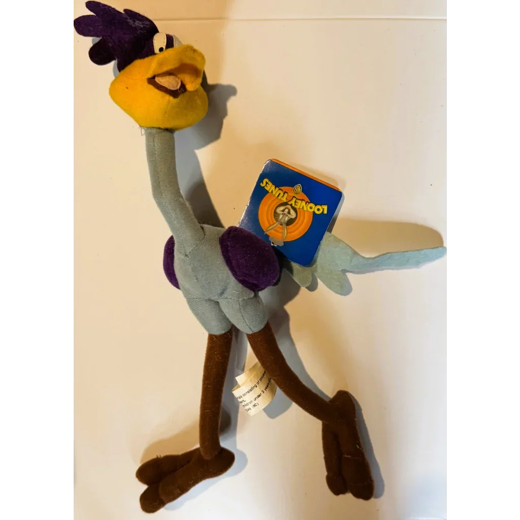Vintage Road Runner Plush 🏃 Looney Tunes Warner Bros. NOS with Tag