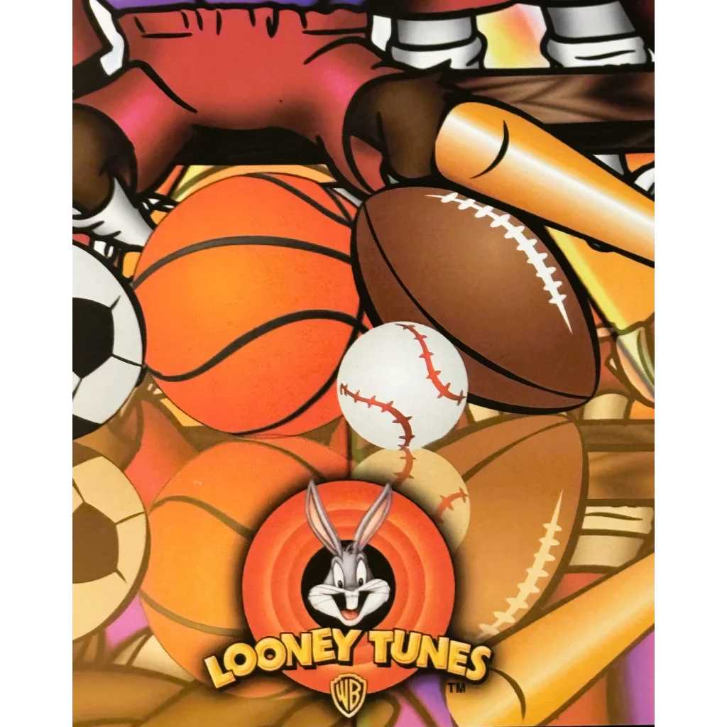 Vintage Retro 1990s Looney Tunes Toon Team Sports Poster Extravaganza