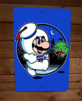 Super Marshmallow Mario 8x12 Metal Wall Bar Sign Poster Stay Puft Ghostbusters