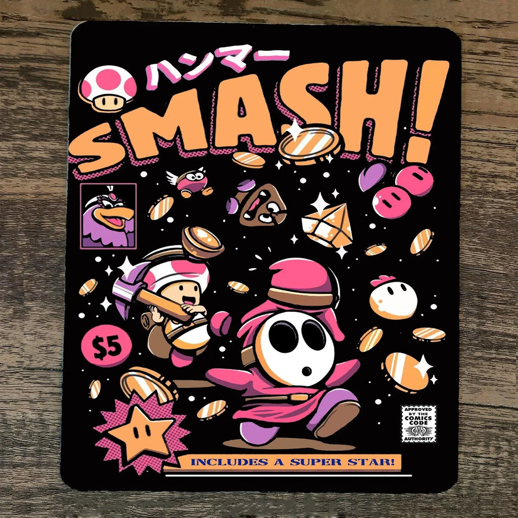 Mario Shy Guy and Toad Themed SMASH Mouse Pad