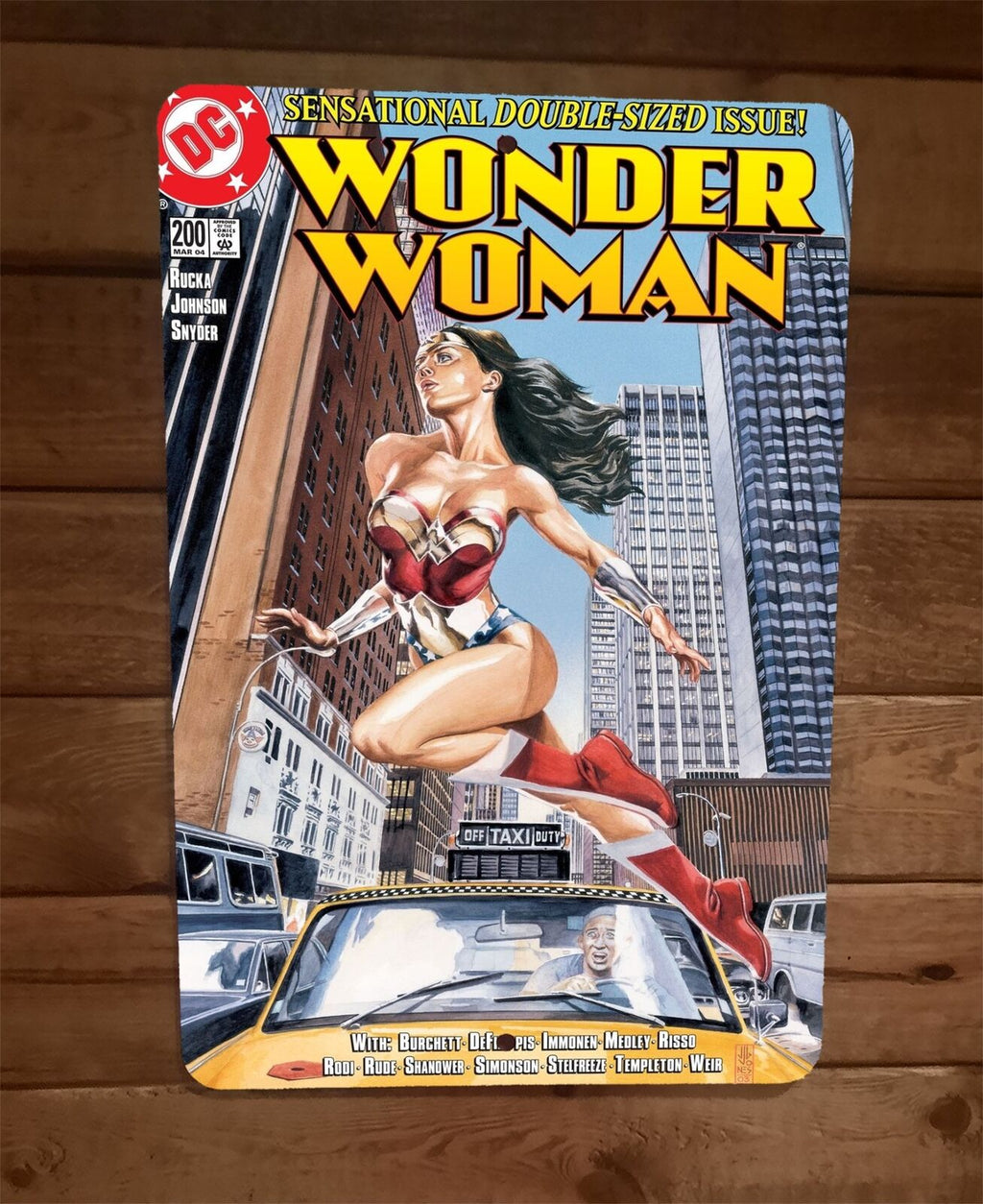 Wonder Woman 200 March 04 DC Comics Cover 8x12 Metal Wall Sign Poster