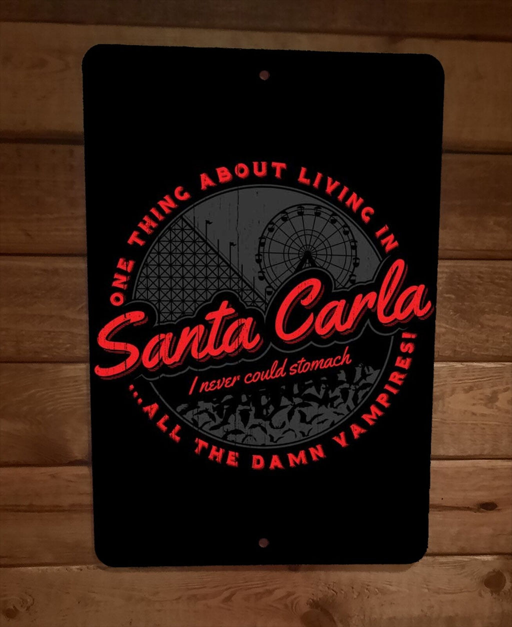 Santa Carla All The Vampires 8x12 Metal Wall Sign Lost Boys Movie Poster