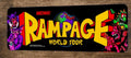 Rampage World Tour Arcade Video Game 4x12 Metal Wall Sign Marquee Banner Poster