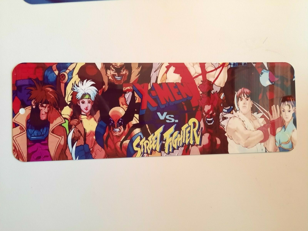 X-Men vs Street Fighter Marquee 3x12  Metal Wall Sign