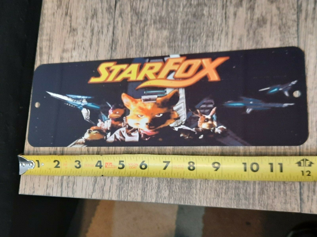 Starfox Classic Arcade Marquee Banner 3x12 Metal Wall Sign