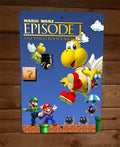 Mario Star Wars Episode I The Paratroopa Menace 8x12 Metal Arcade Wall Sign
