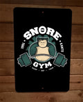 Snore Gym 8x12 Metal Wall Sign Poster Pokemon Snorlax Anime