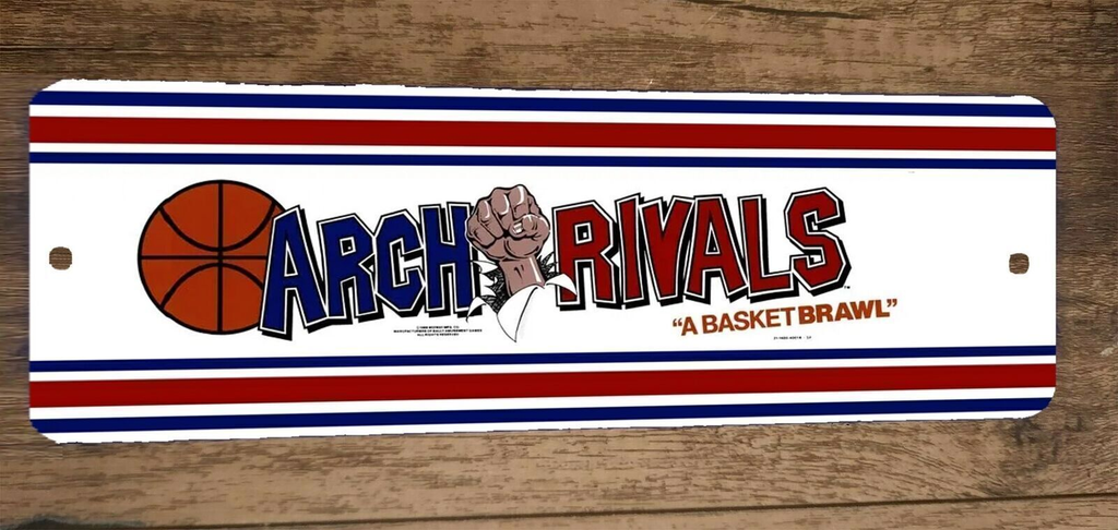 Arch Rivals Arcade Marquee 3x12 Metal Wall Sign Banner Poster