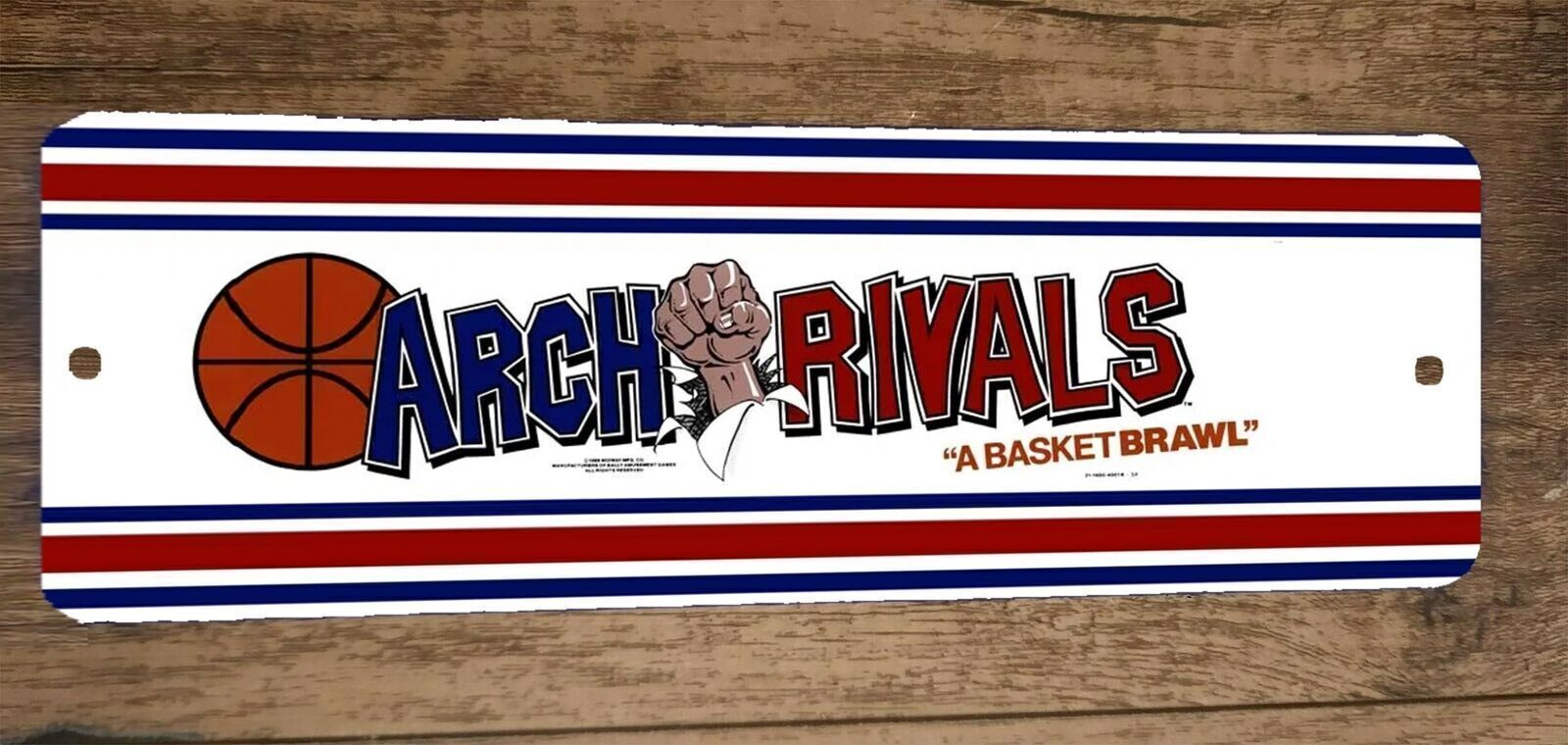 Arch Rivals Arcade Marquee 3x12 Metal Wall Sign Banner Poster